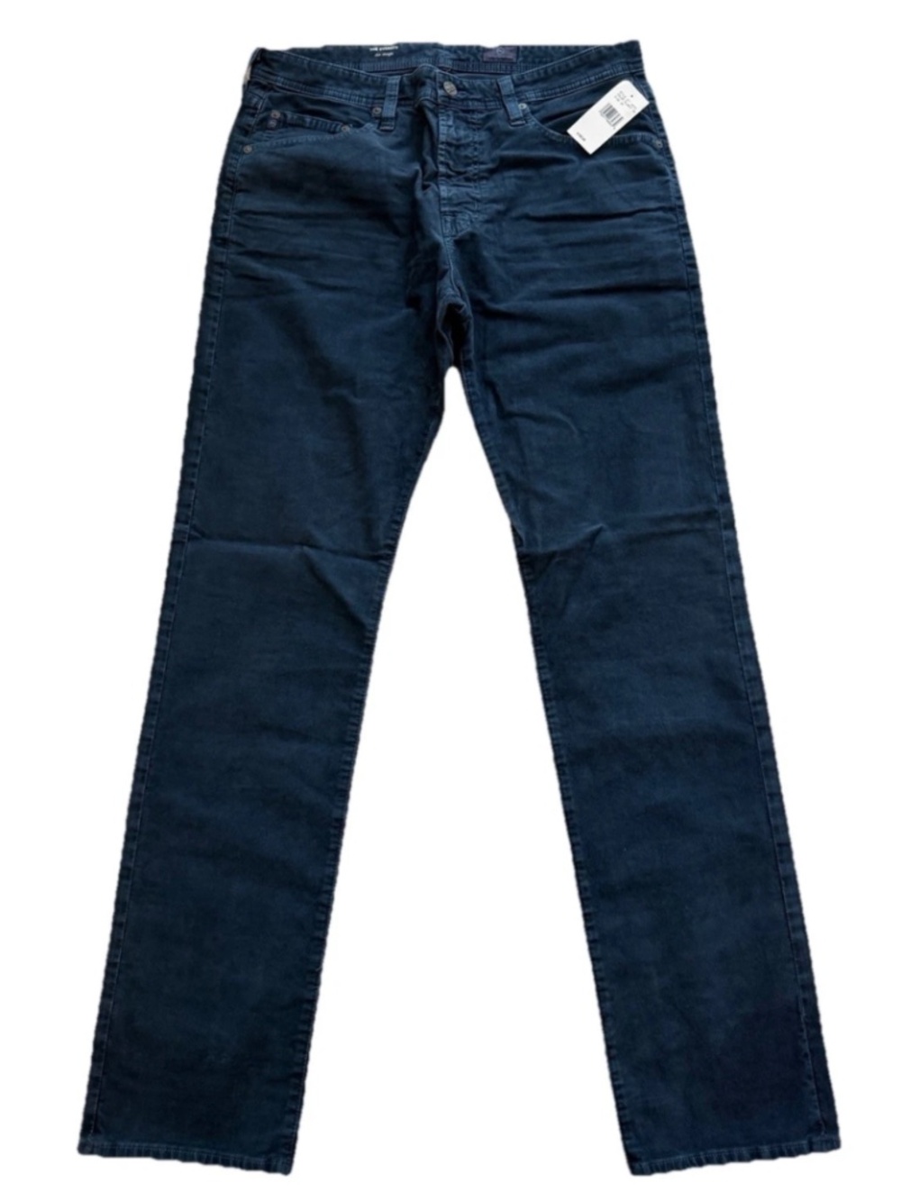 $198  AG Pants Everett Slim Straight Corduroy 34 x 34 Blue Vault Cotton